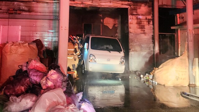보성 창고에서 불... 전기화물차 충전 연관성 조사